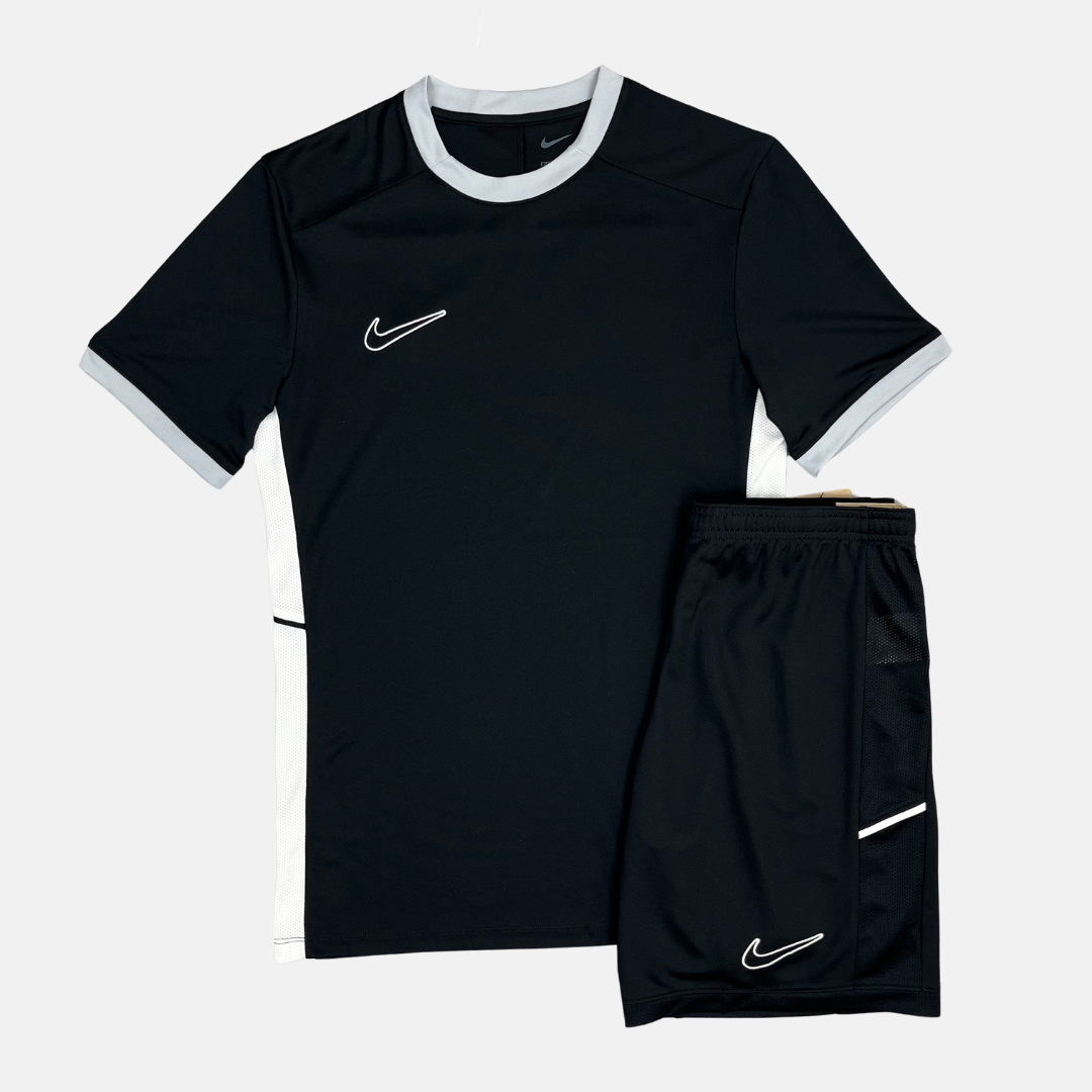 Nike Academy Drill T-Shirt / Shorts Set - Black/White