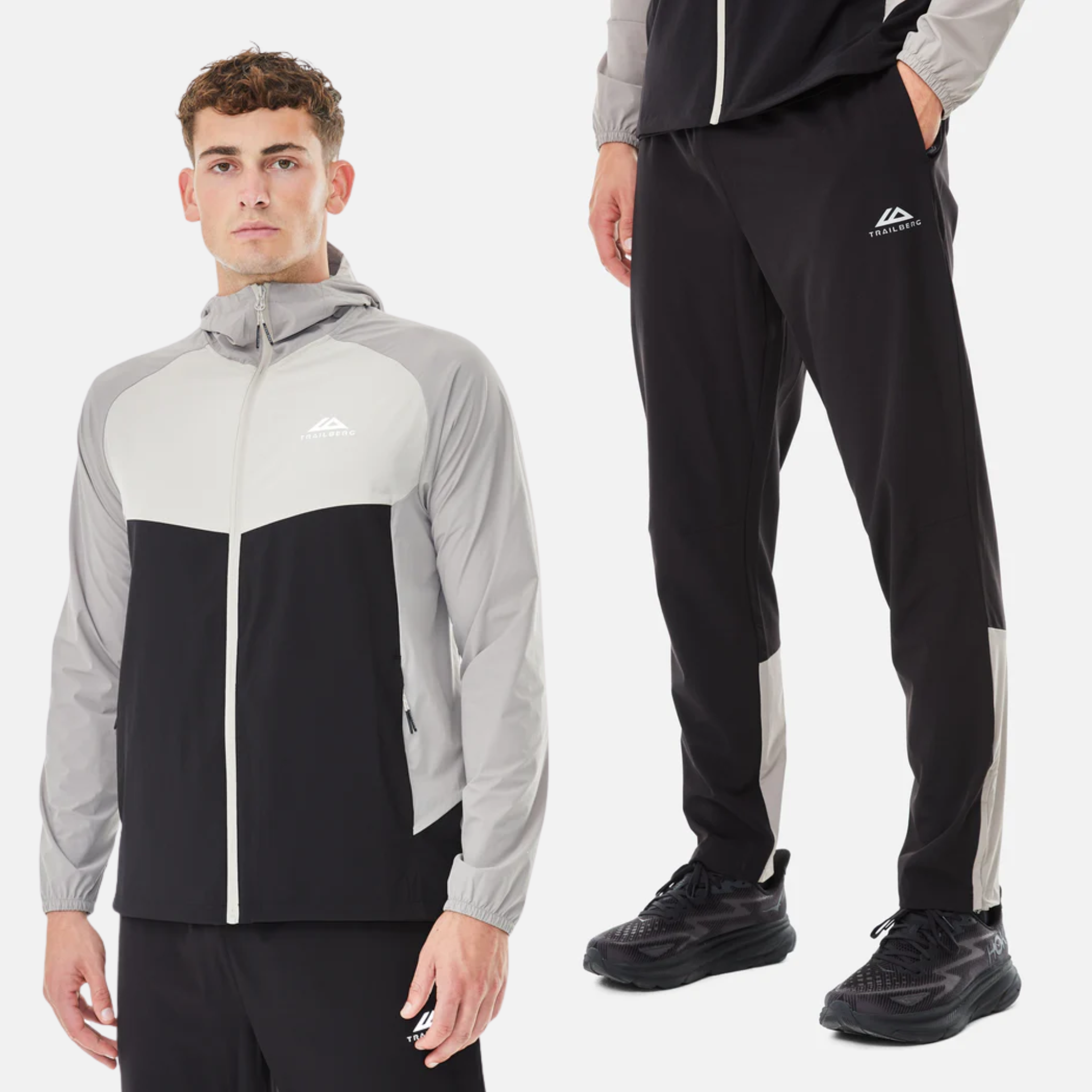 Trailberg Focus Tracksuit - Pale Taupe/Black