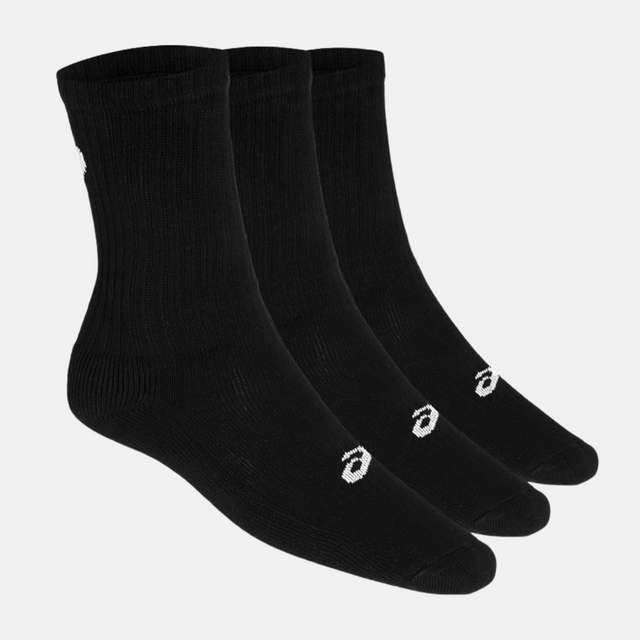 Asics Crew Running Socks 3 Pack -  Black