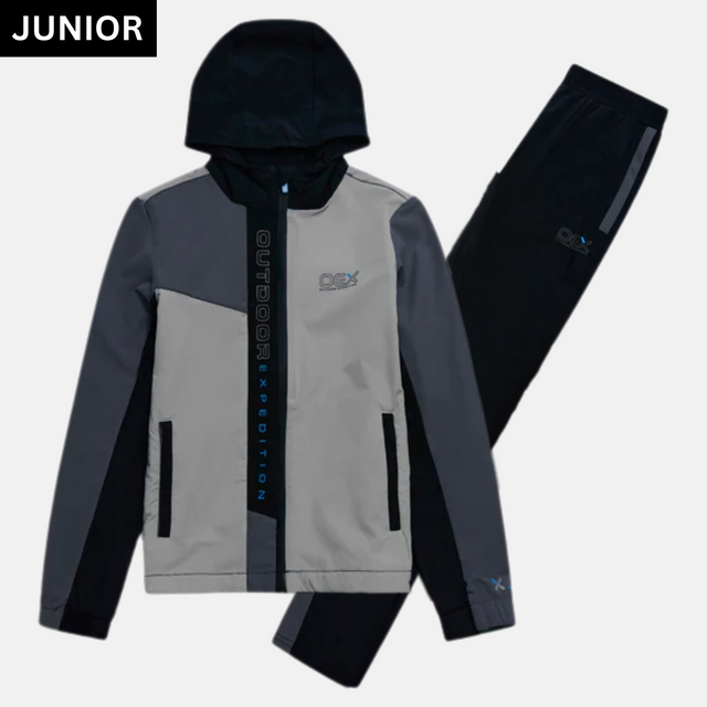 OEX Junior Pennine Tracksuit - Charcoal/Black