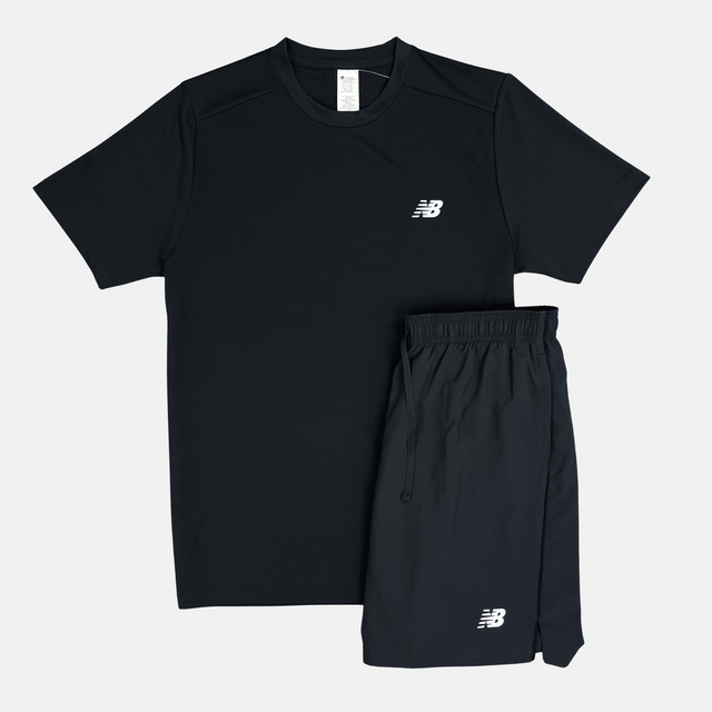 New Balance Core T-Shirt / Shorts Set - Black