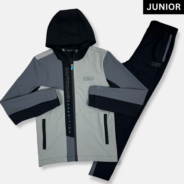 OEX Junior Pennine Tracksuit - Charcoal/Black