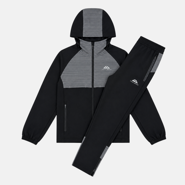 Trailberg Boys Cloud 2.0 Tracksuit - Black/Urban Smoke
