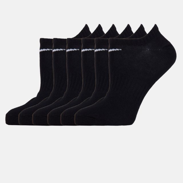 Nike Everyday Lightweight No-Show Training Socks (6 Pair) - Black