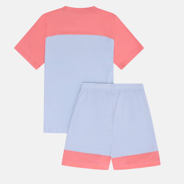 OEX Flynn T-Shirt / Shorts Set - Coral/Grey