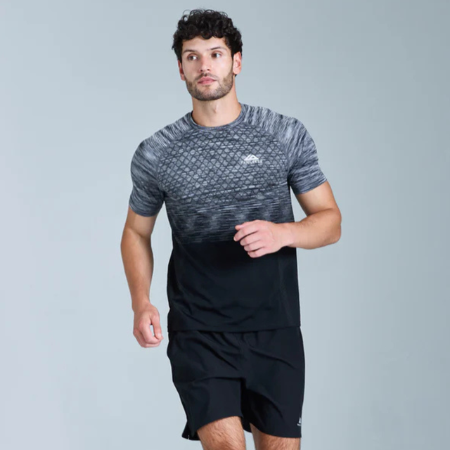 Trailberg Stride Seamless T-Shirt - Moon Grey/Black
