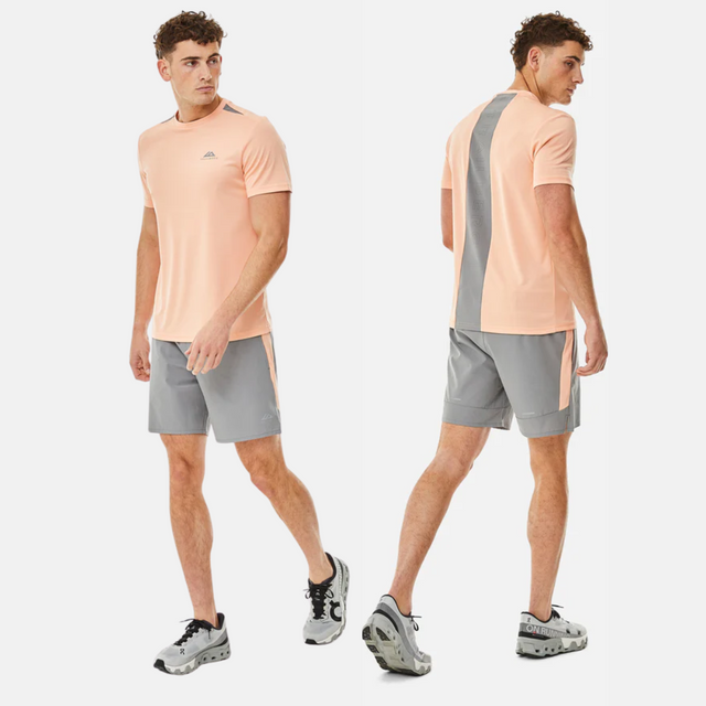 Trailberg Cloud SS25 T-Shirt - Peach Nectar/Moon Grey