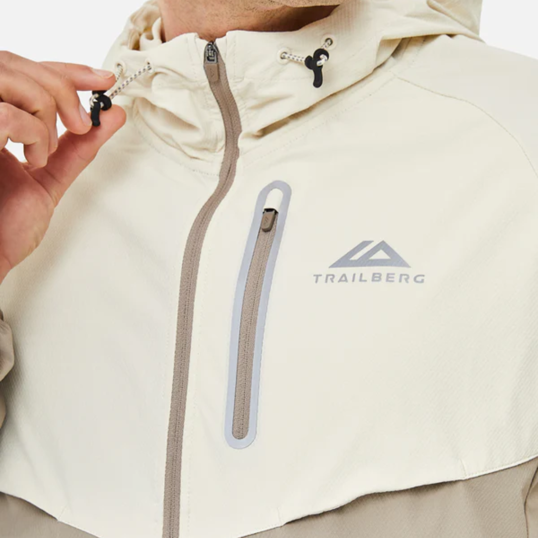 Trailberg SS25 Cloud Windbreaker / Shorts Set - Pale Taupe/Dune White