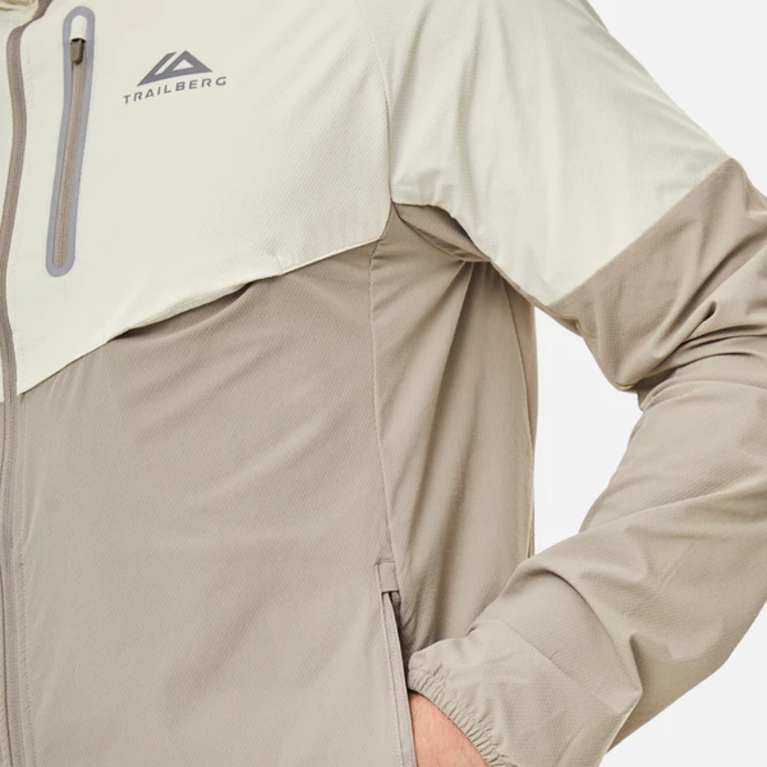 Trailberg SS25 Cloud Windbreaker / Shorts Set - Pale Taupe/Dune White