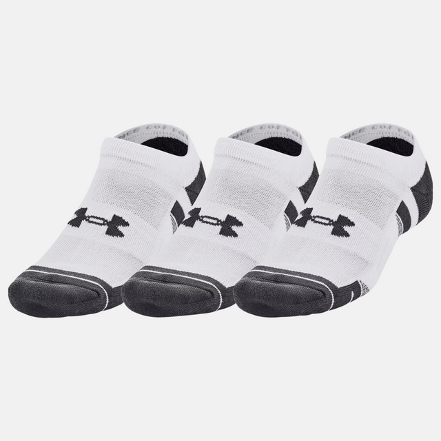 Under Armour Performance (3 Pack) No Show Socks - White