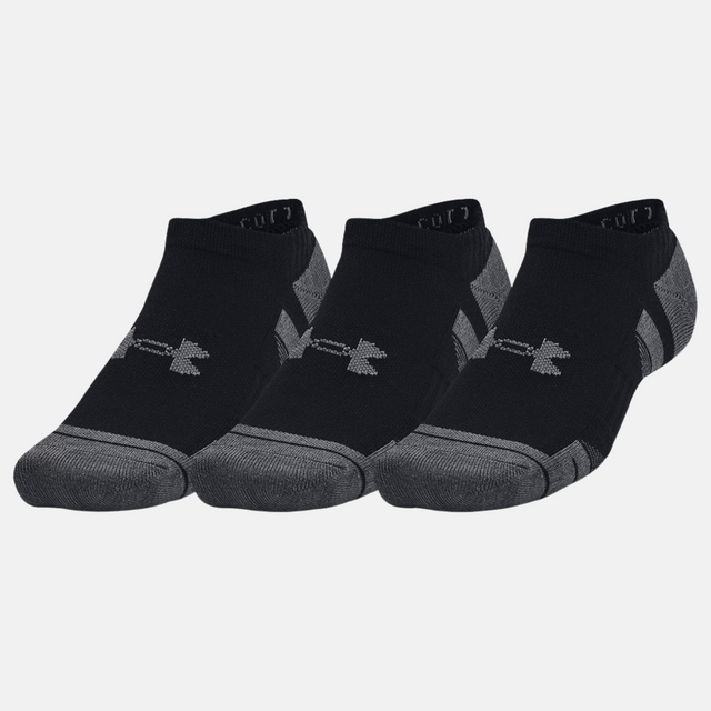 Under Armour Performance (3 Pack) No Show Socks - Black