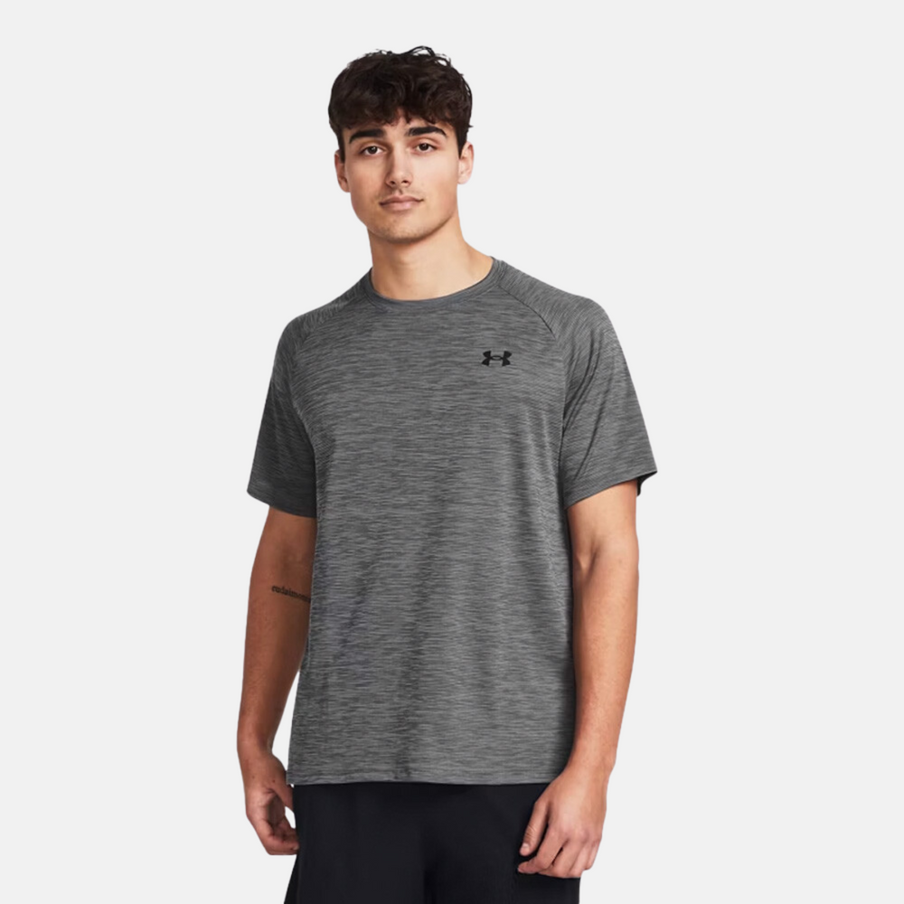 Under Armour Tech Textured T-Shirt - Castlerock/Black