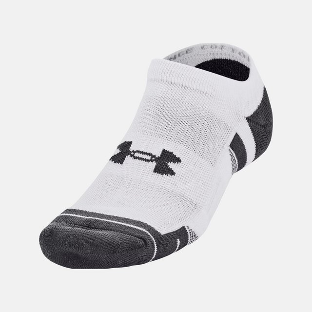 Under Armour Performance (3 Pack) No Show Socks - White