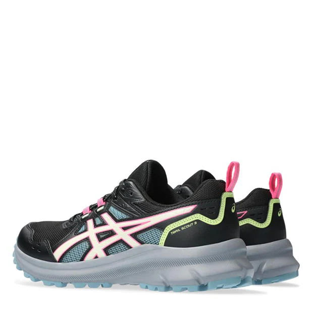 ASICS WOMEN'S TRAIL SCOUT 3 RUNNING TRAINERS - BLACK/PINK