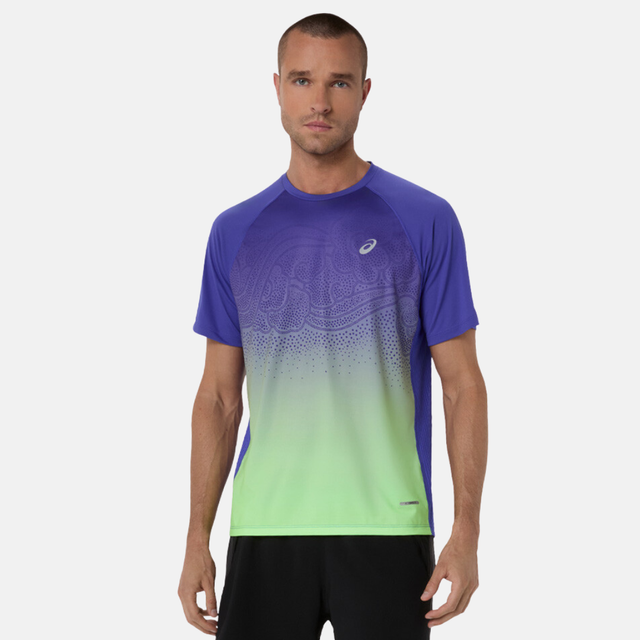Asics Road Fade T-Shirt - Cobalt / Green