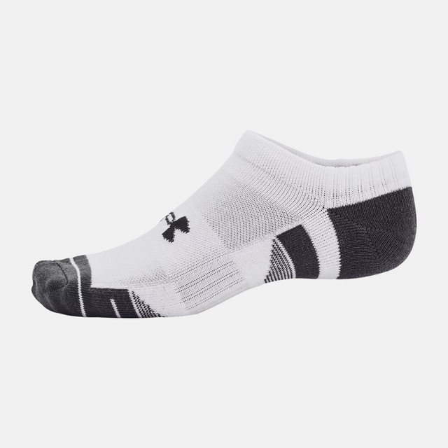 Under Armour Performance (3 Pack) No Show Socks - White