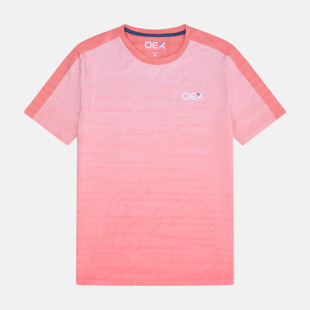 OEX Flash T-Shirt / Dyno Shorts Set - Coral/Light Grey