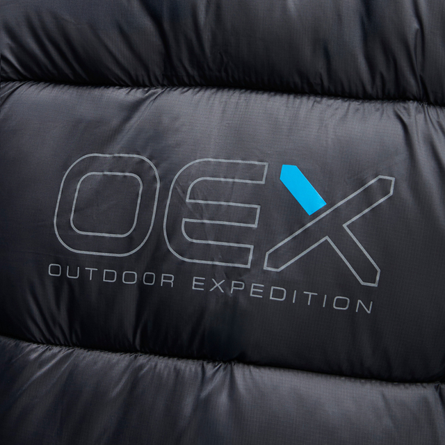 OEX Monro Puffer Coat - Charcoal / Black