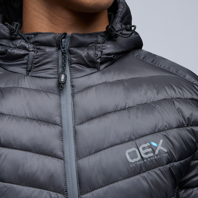 OEX Murdos Puffer Jacket - Charcoal/Grey