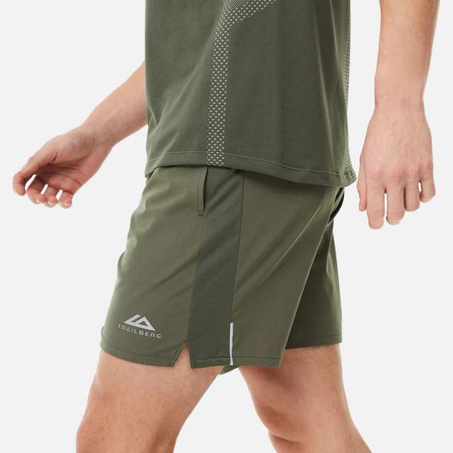 Trailberg Apex Seamless T-Shirt / Shorts Set - Dark Fern