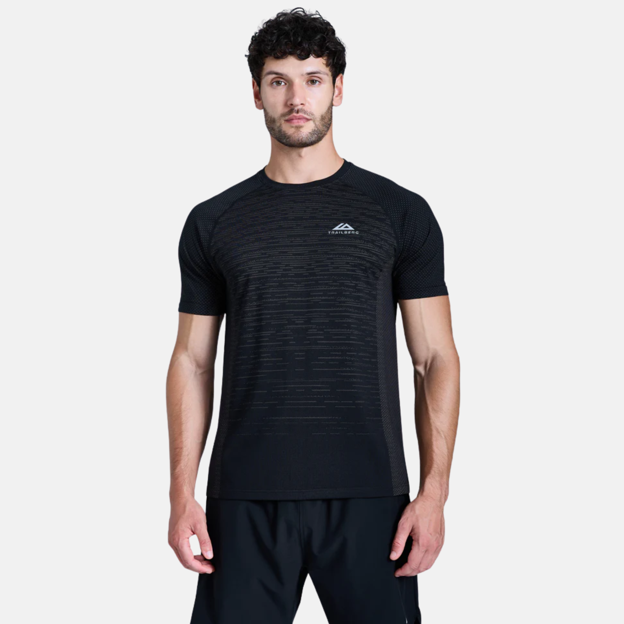 Trailberg Form Seamless T-Shirt - Black/Moon Grey