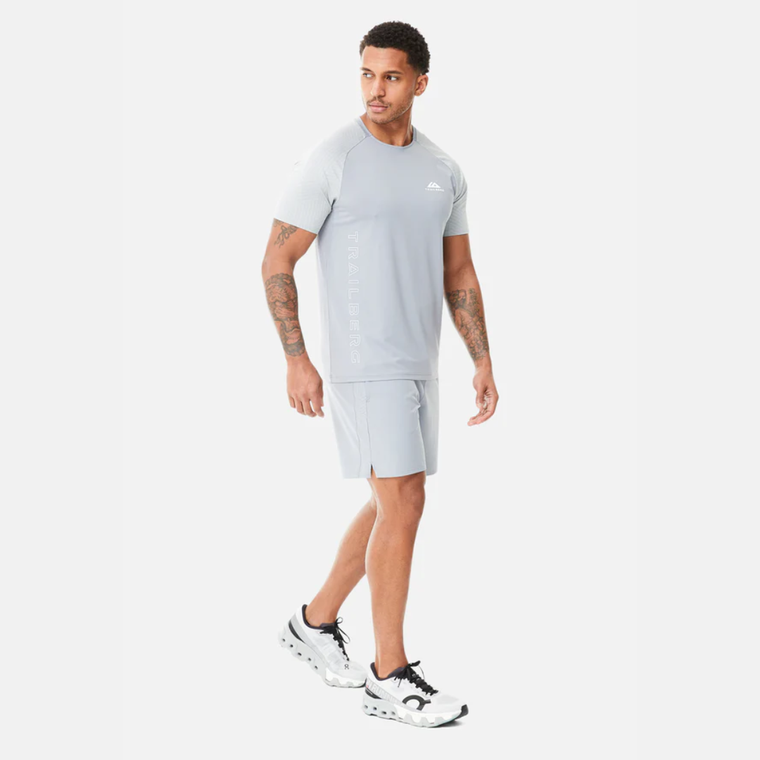 Trailberg Axis T-Shirt / Shorts Set - Fog Grey