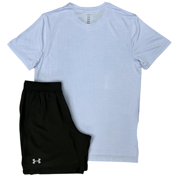 Under Armour Streaker T-Shirt/Launch Shorts - Celeste Blue