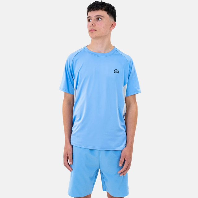 Flux Tech T-Shirt / Shorts Set - Baby Blue/Ice