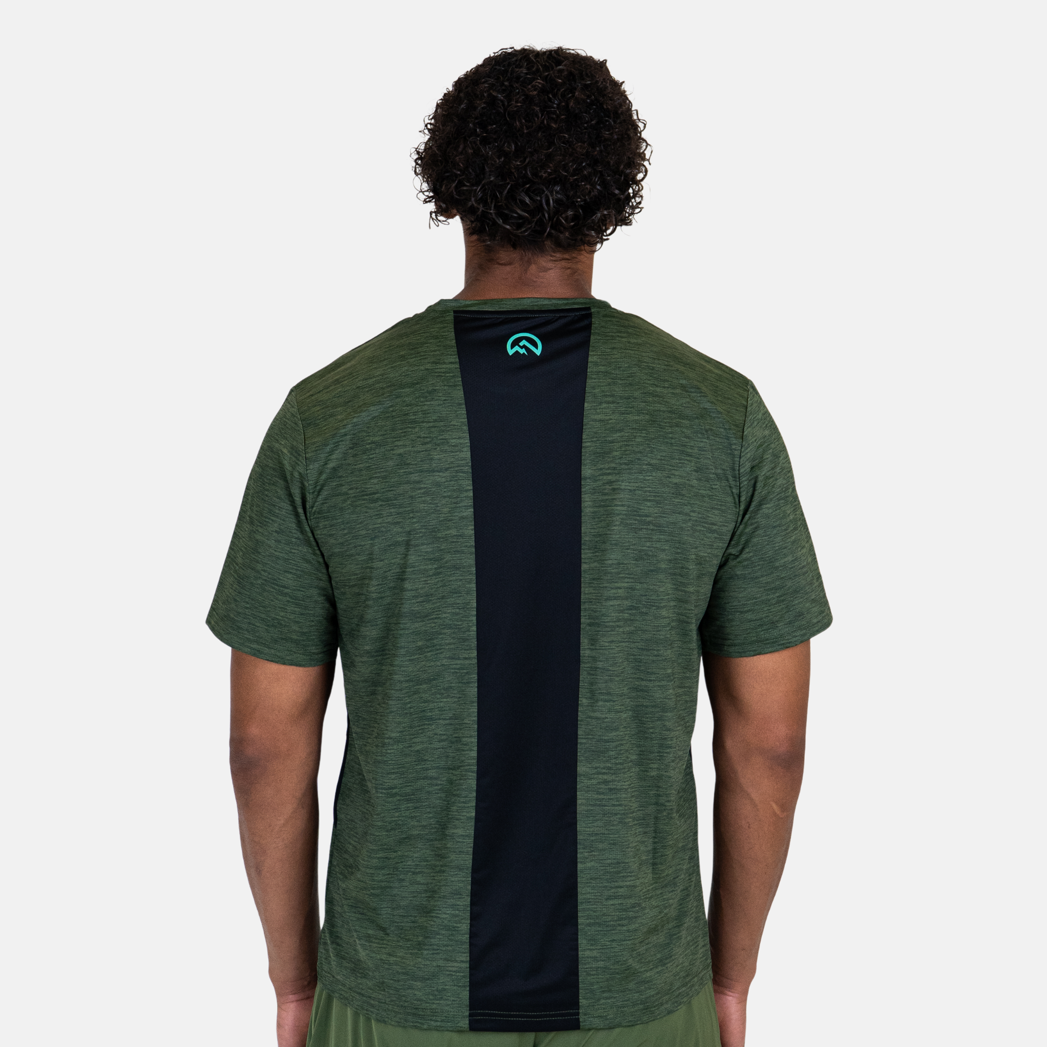 Flux Marl Logo SS25 T-Shirt - Khaki Green