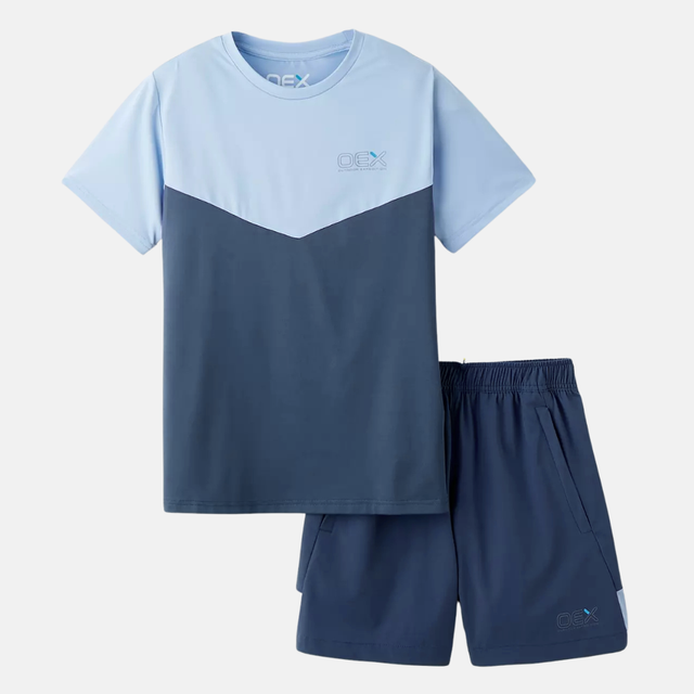 OEX Junior Flynn T-shirt / Shorts Set - Sky Blue