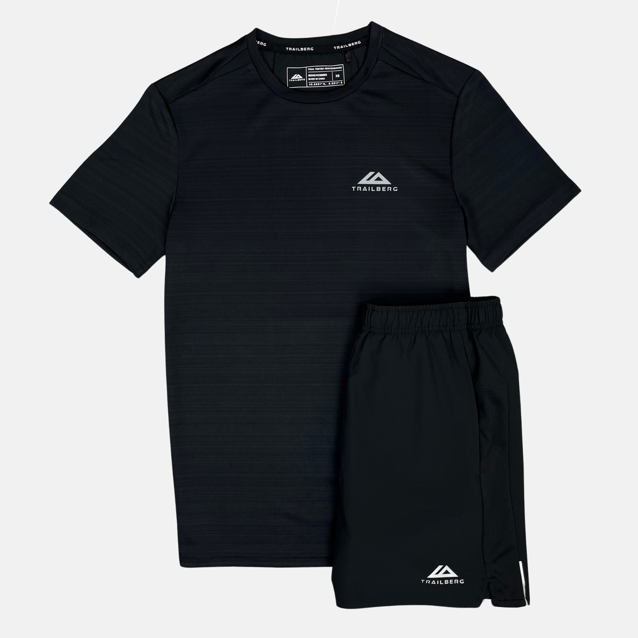Trailberg Cloud T-Shirt / Essentials Shorts Set - Black