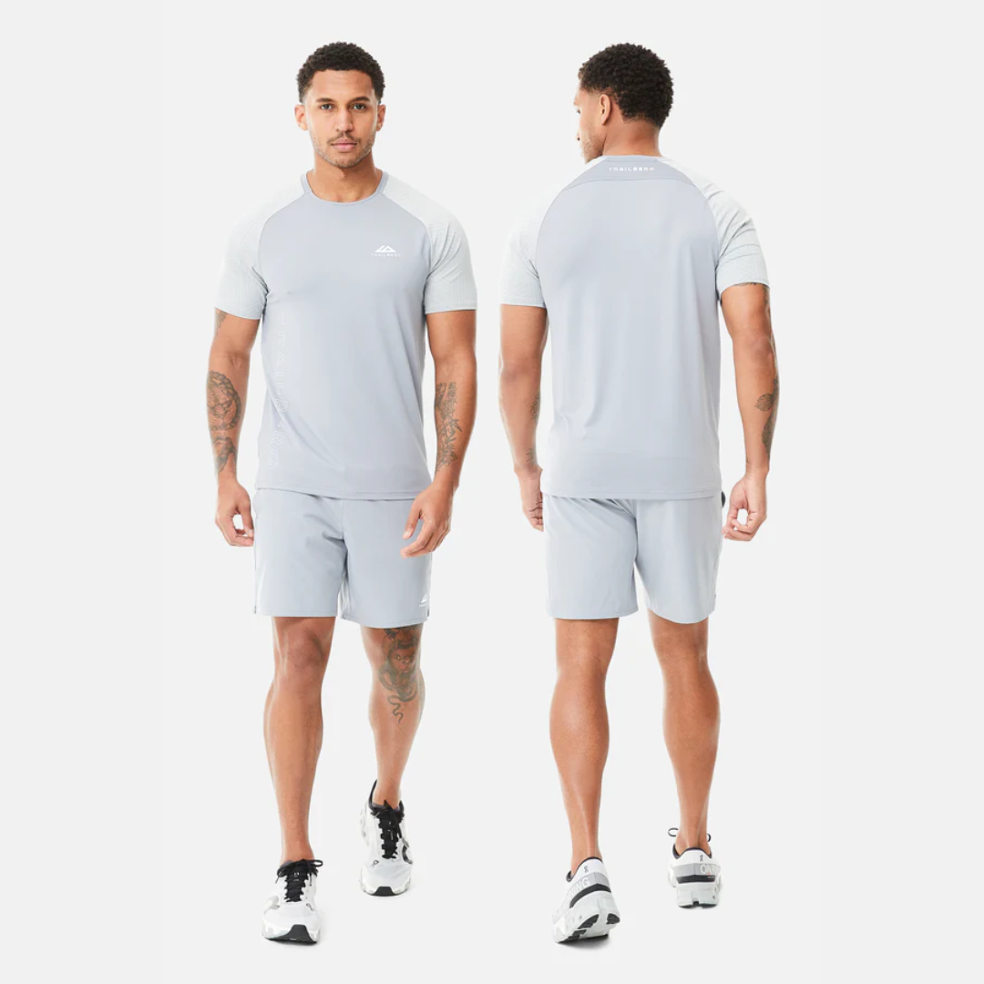 Trailberg Axis T-Shirt / Shorts Set - Fog Grey