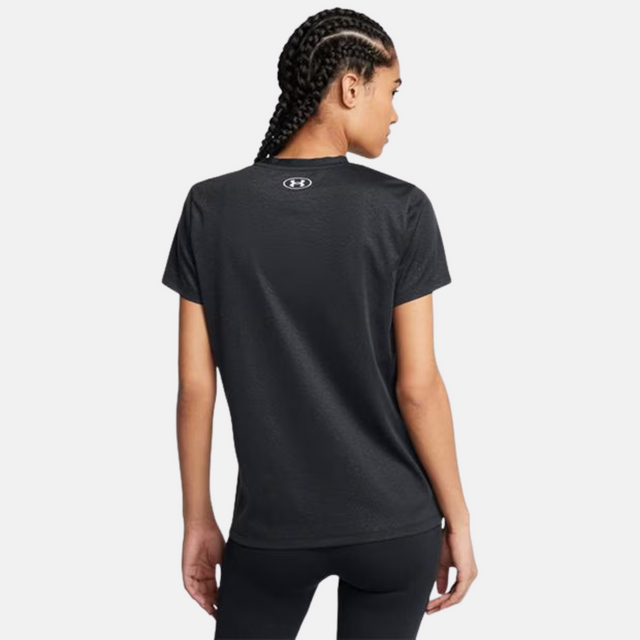 Under Armour Women's Tech Tshirt / Shorts Set - Black/Neon