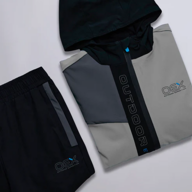 OEX Junior Pennine Tracksuit - Charcoal/Black