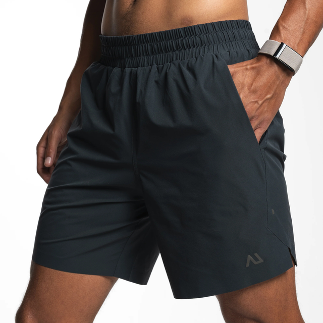 Agaru Gradient Seamless T-Shirt / Shorts Set - Slate Grey/Black