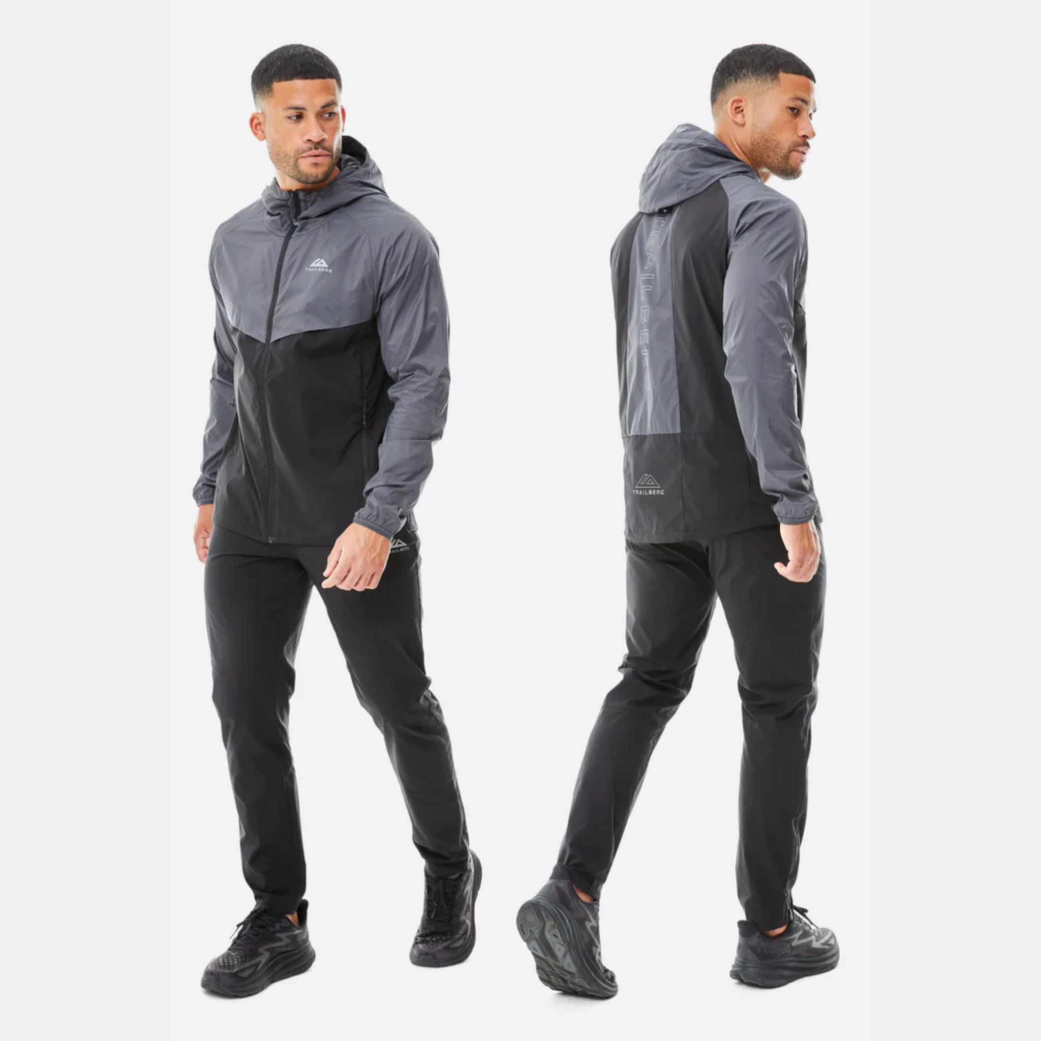 Trailberg Rapid Grid 2.0 Windbreaker - Black/Volcano Grey