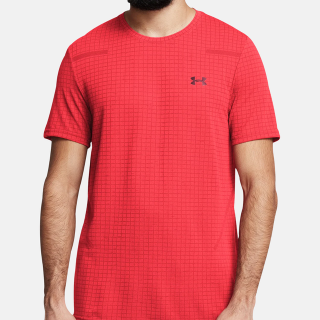 Under Armour Seamless Grid T-shirt / Shorts Set - Red/Black