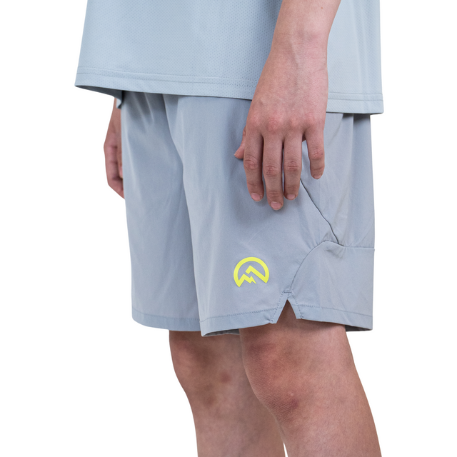 Flux Junior Graphic T-Shirt / Versatility Shorts Set - Silver/Neon
