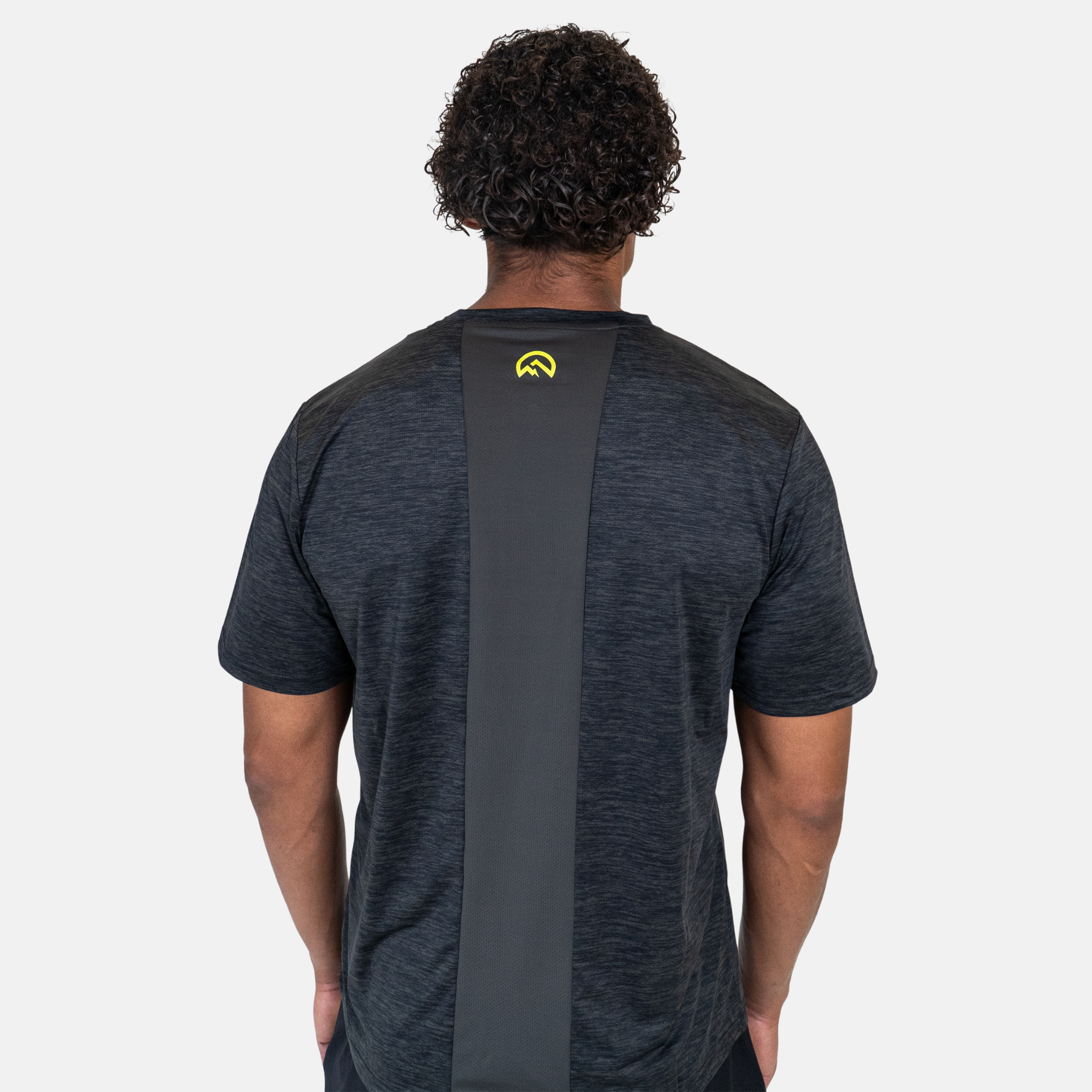 Flux Marl Logo SS25 T-Shirt - Black/Neon
