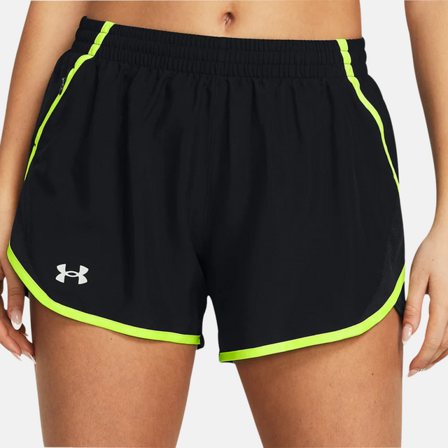 Under Armour Women's Tech Tshirt / Shorts Set - Black/Neon