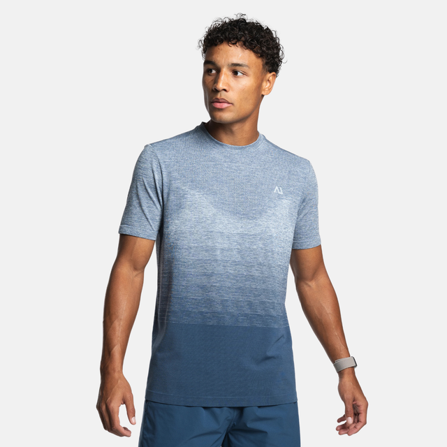 Agaru Gradient Seamless T-Shirt - Azure Blue