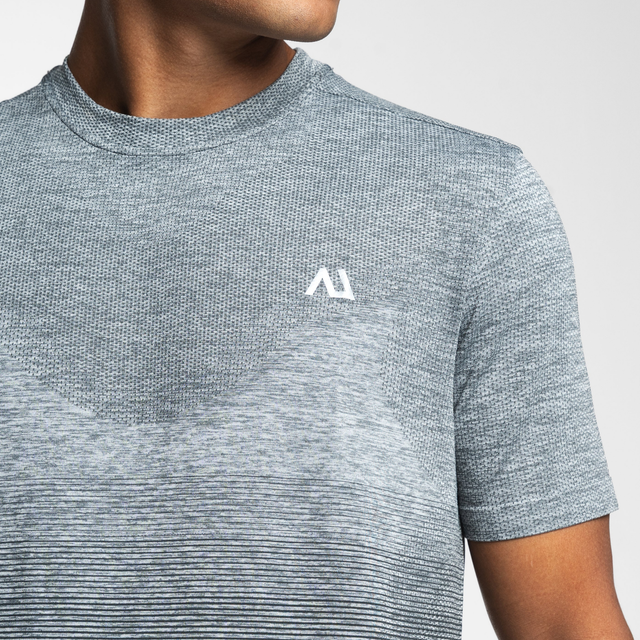 Agaru Gradient Seamless T-Shirt / Shorts Set - Slate Grey/Black