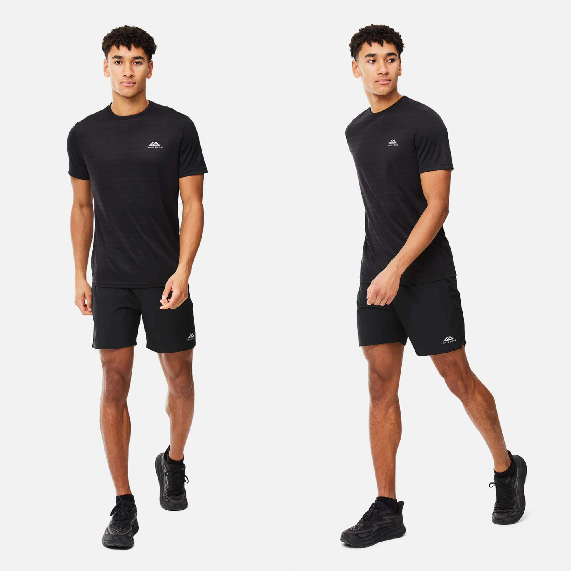 Trailberg Cloud T-Shirt / Essentials Shorts Set - Black