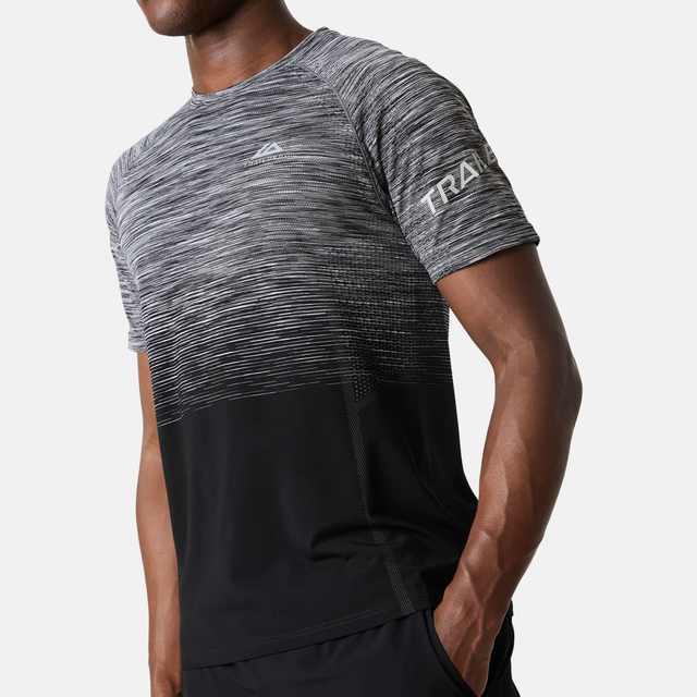 Trailberg Arc Seamless T-Shirt - Black/Moon Grey