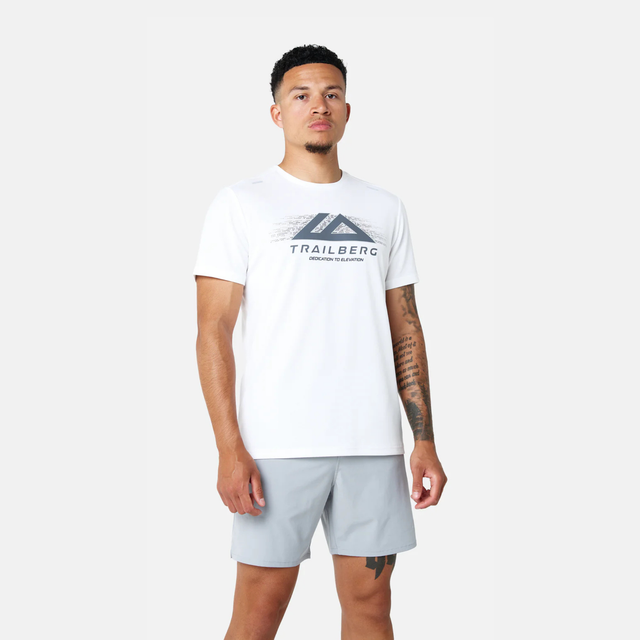 Trailberg Movement T-Shirt / Shorts Set - White/Lunar Grey