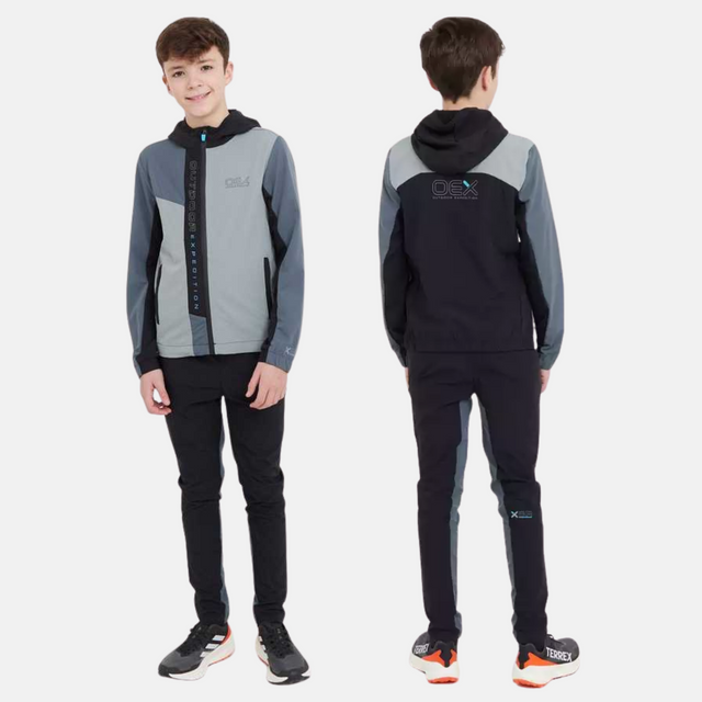 OEX Junior Pennine Tracksuit - Charcoal/Black