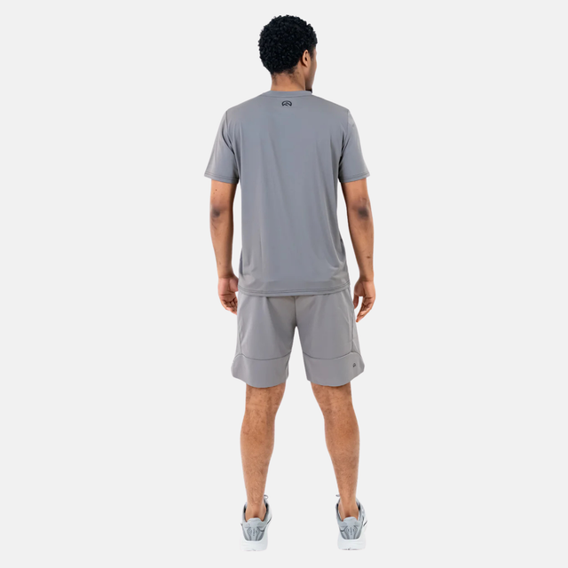 Flux Graphic Logo T-Shirt / Shorts Set - Grey/Slate