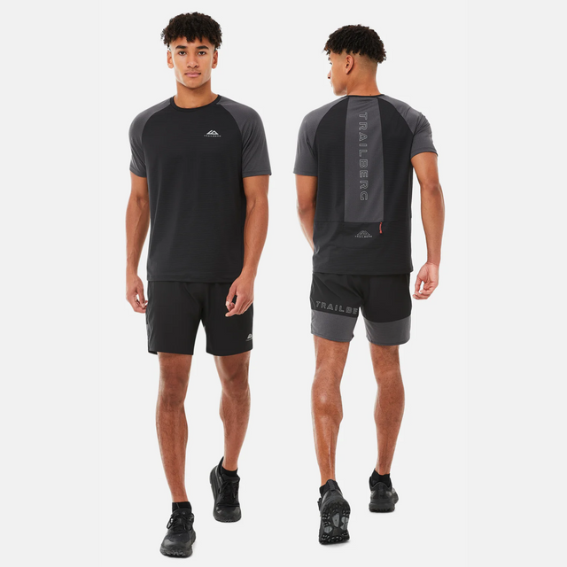 Trailberg Rapid Dash T-Shirt / Shorts Set - Black/Grey
