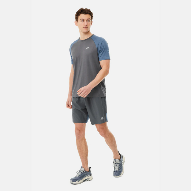 Trailberg Rapid Dash T-Shirt / Shorts Set - Storm Grey/Lagoon