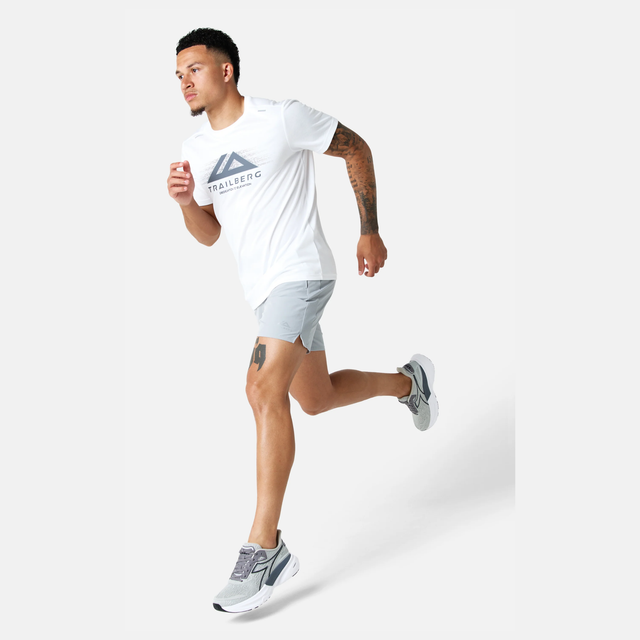 Trailberg Movement T-Shirt / Shorts Set - White/Lunar Grey